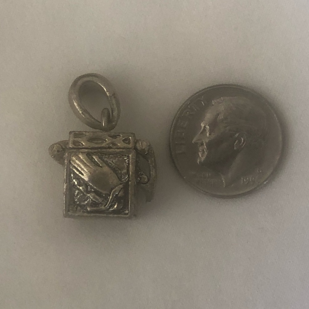 Silver Prayer Box Charm Pendant